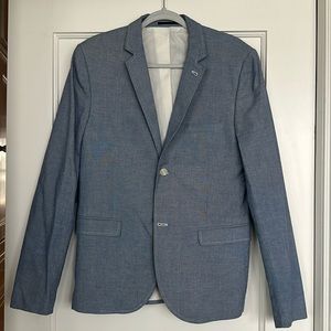 TopMan Chambray Denim Suit Jacket